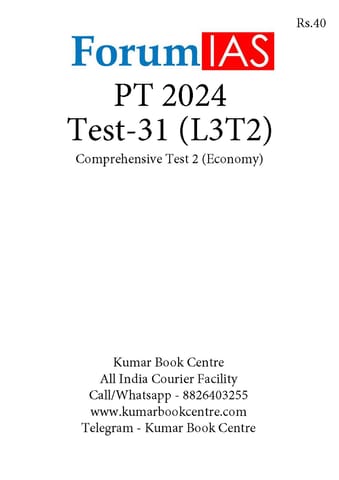 (Set) Forum IAS PT Test Series 2024 - Test 31 to 35 - [B/W PRINTOUT]