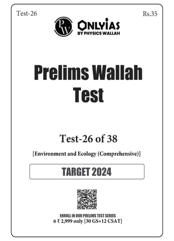 (Set) Only IAS PT Test Series 2024 - Test 26 to 30 - [B/W PRINTOUT]
