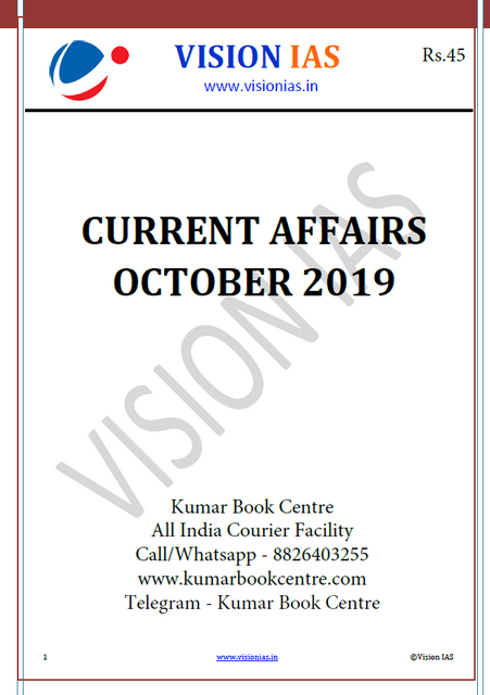 Vision IAS Monthly Current Affairs - October 2019 - [PRINTED]