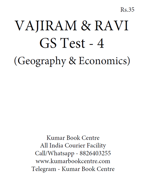 Vajiram & Ravi PT Test Series 2020 - Test 4 - [PRINTED]