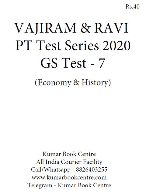 Vajiram & Ravi PT Test Series 2020 - Test 7 - [PRINTED]