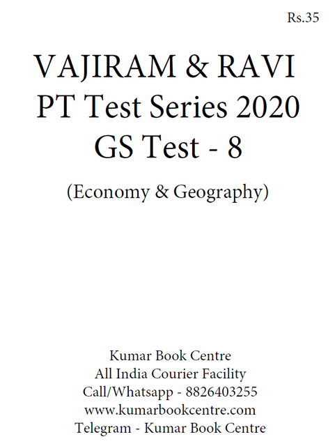 Vajiram & Ravi PT Test Series 2020 - Test 8 - [PRINTED]