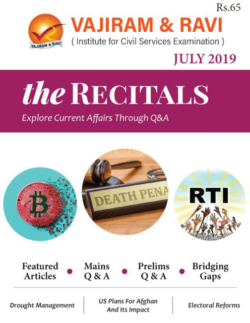 Vajiram & Ravi Monthly Current Affairs - The Recitals - July 2019 - [PRINTED]