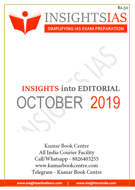 Insights on India Editorial - October 2019 - [PRINTED]