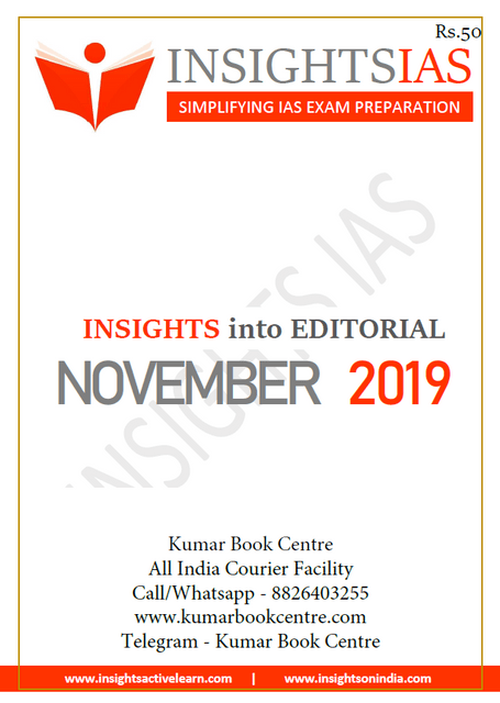 Insights on India Editorial - November 2019 - [PRINTED]