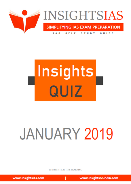 Insights on India Daily Quiz - January 2019 - [PRINTED]