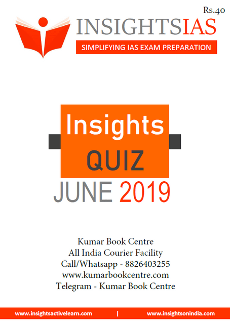 Insights on India Daily Quiz - June 2019 - [PRINTED]
