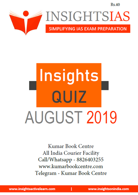 Insights on India Daily Quiz - August 2019 - [PRINTED]