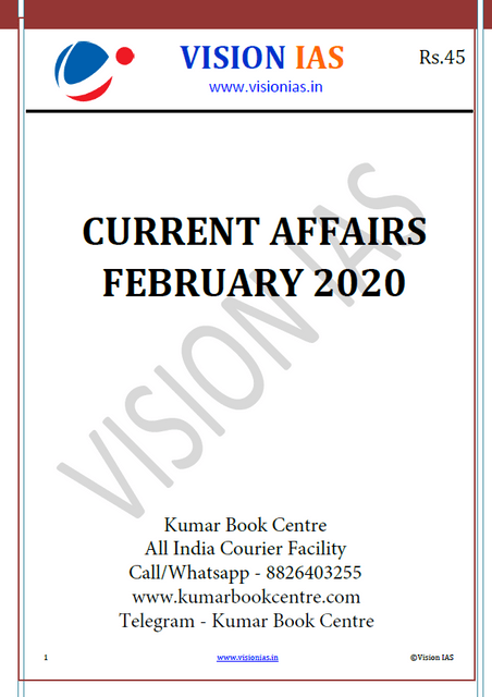 Vision IAS Monthly Current Affairs - February 2020 - [PRINTED]