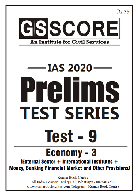 GS Score PT Test Series 2020 - Test 9 - [PRINTED]