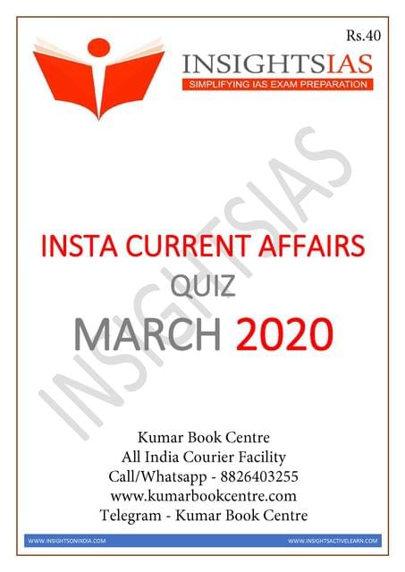 Insights on India Daily Quiz - March 2020 - [PRINTED]