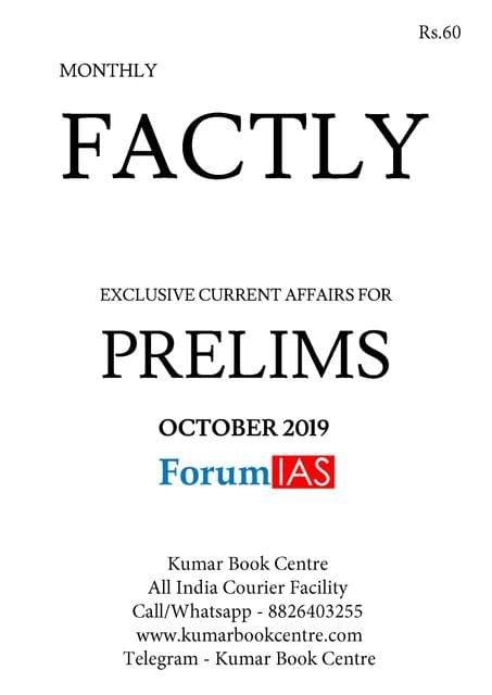 Forum IAS Factly Monthly Current Affairs - October 2019 - [PRINTED]
