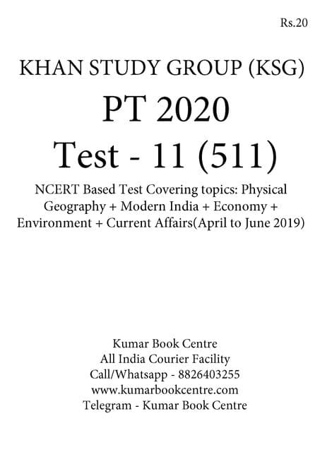 KSG PT Test Series 2020 with Solution - Test 11 [PRINTED]