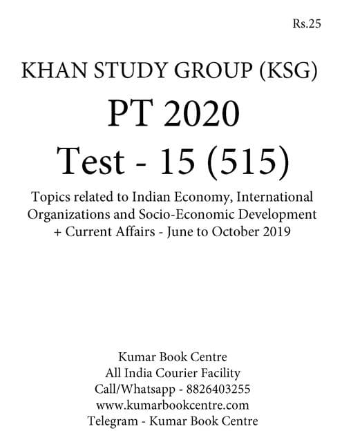 KSG PT Test Series 2020 with Solution - Test 15 [PRINTED]