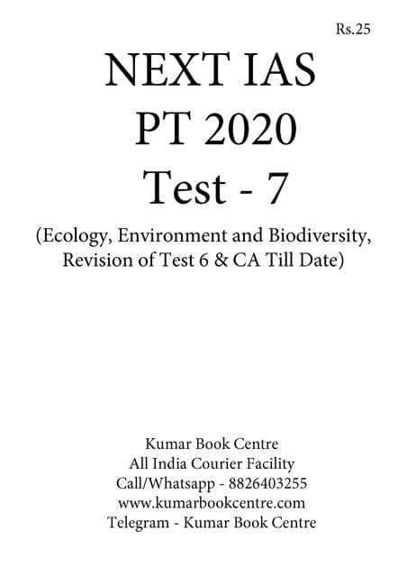 Next IAS PT Test Series 2020 - Test 7 [PRINTED]
