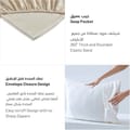 360° Elasticated  Fitted Sheet Set 3-Piece King Beige
