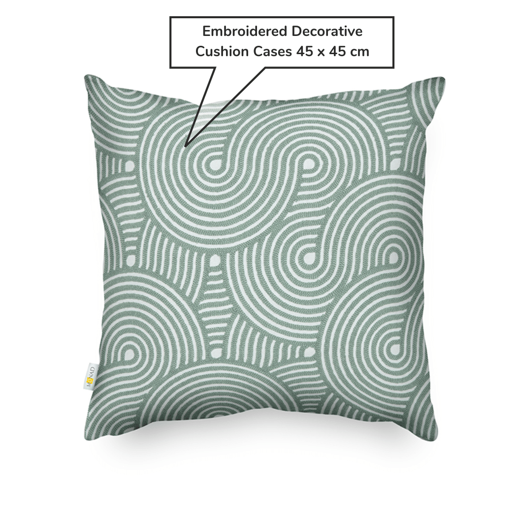 Yellow Swarm Pattern Embroidered Cushion Cover