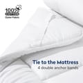 230 TC 100% Down Proof Cotton Fitted Style Mattress Topper King White
