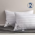 Ultra Soft Hotel Style Striped Pillows 2-Piece White