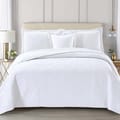 Ultrasonic Quilted Floral Comforter Set 6-Piece King White