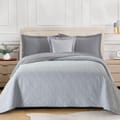 Ultrasonic Embroidered Compressed Comforter Set 3-Piece Twin Grey