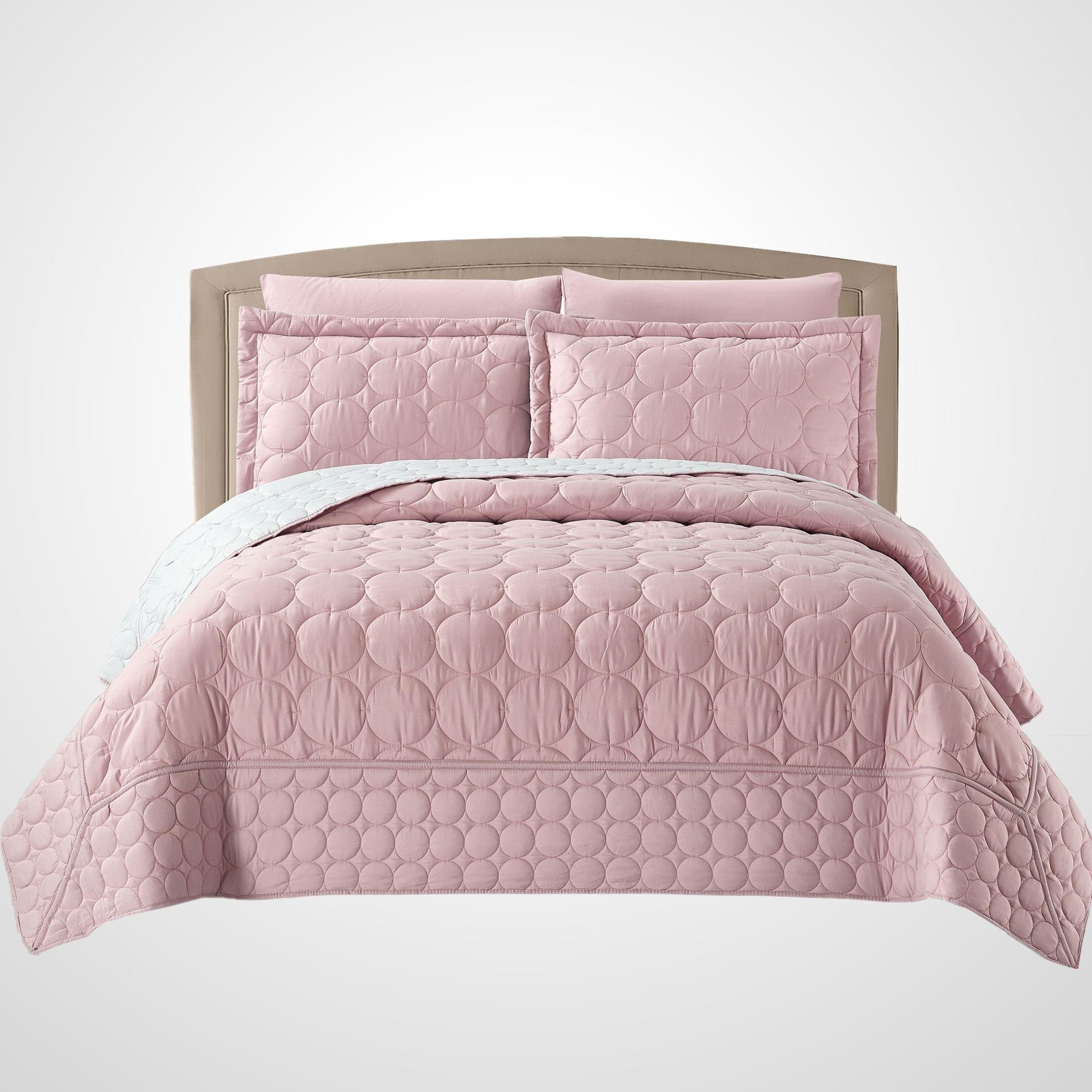 Ultrasonic Quilt Set  3- Piece Twin Lilac/Silver