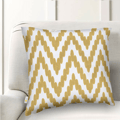 Golden Chevron Printed Cushion Cover