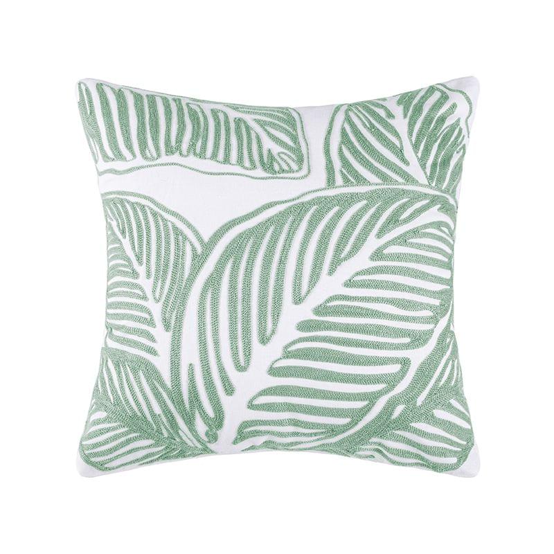 Green Tropical Leaf Cushion Cover