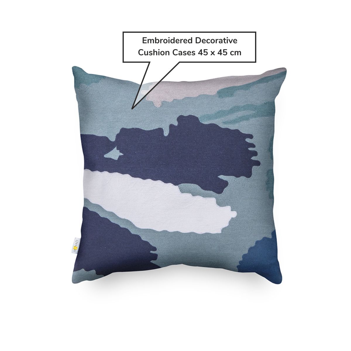Blue Splash Stroke Cushion Cover