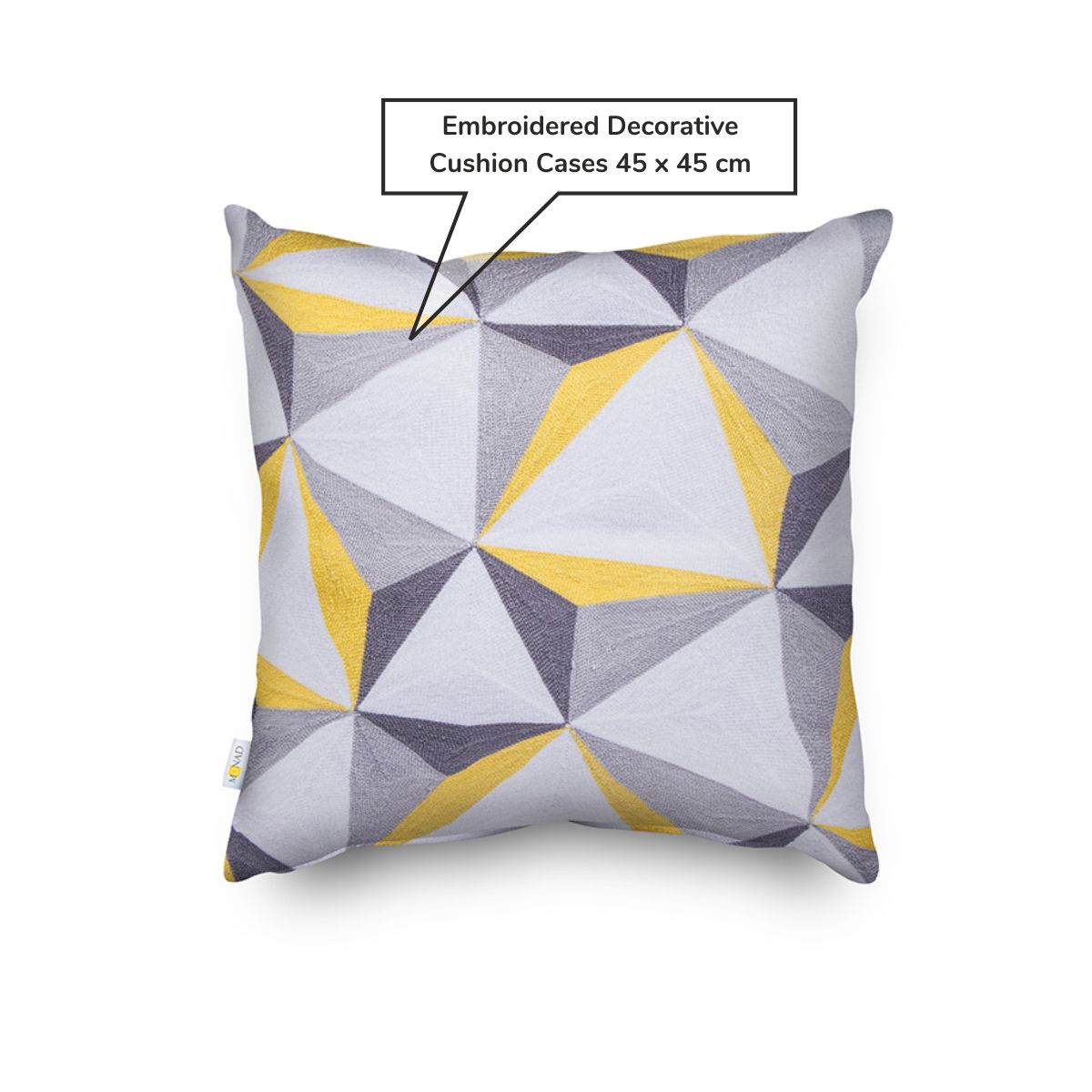 Optical Pattern Embroidered Cushion Cover
