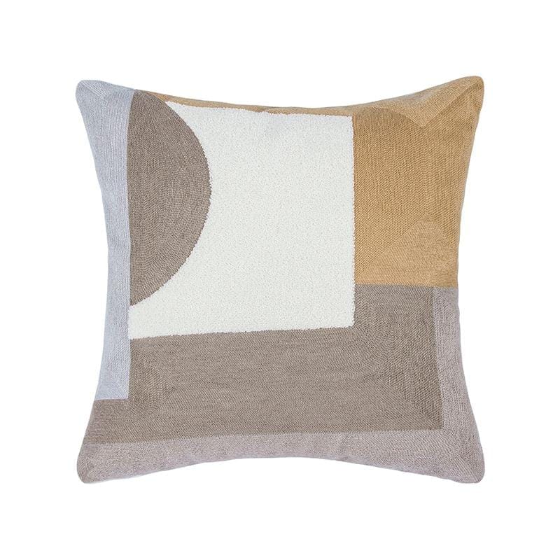 Deco Shapes Embroidered Cushion Cover
