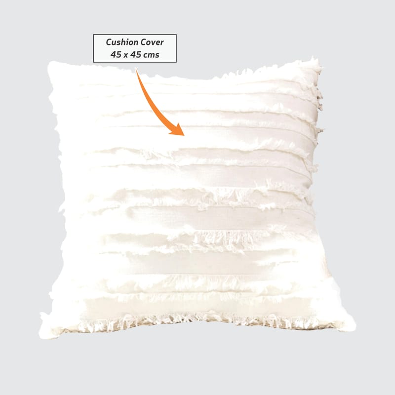 Blush Tassel Stripe Cushion Cover