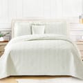 Ultrasonic Embroidered Compressed Comforter Set 3-Piece Twin Ivory