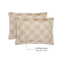 Geometric Art Pattern Cotton Comforter Set 5-Piece SIngle Beige