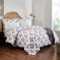 300 Thread Count 100% Natural Cotton Printed Duvet Set 4-Piece Single Purple