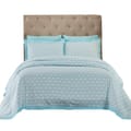300 Thread Count 100% Natural Cotton Printed Duvet Set 4-Piece Single Aqua Blue