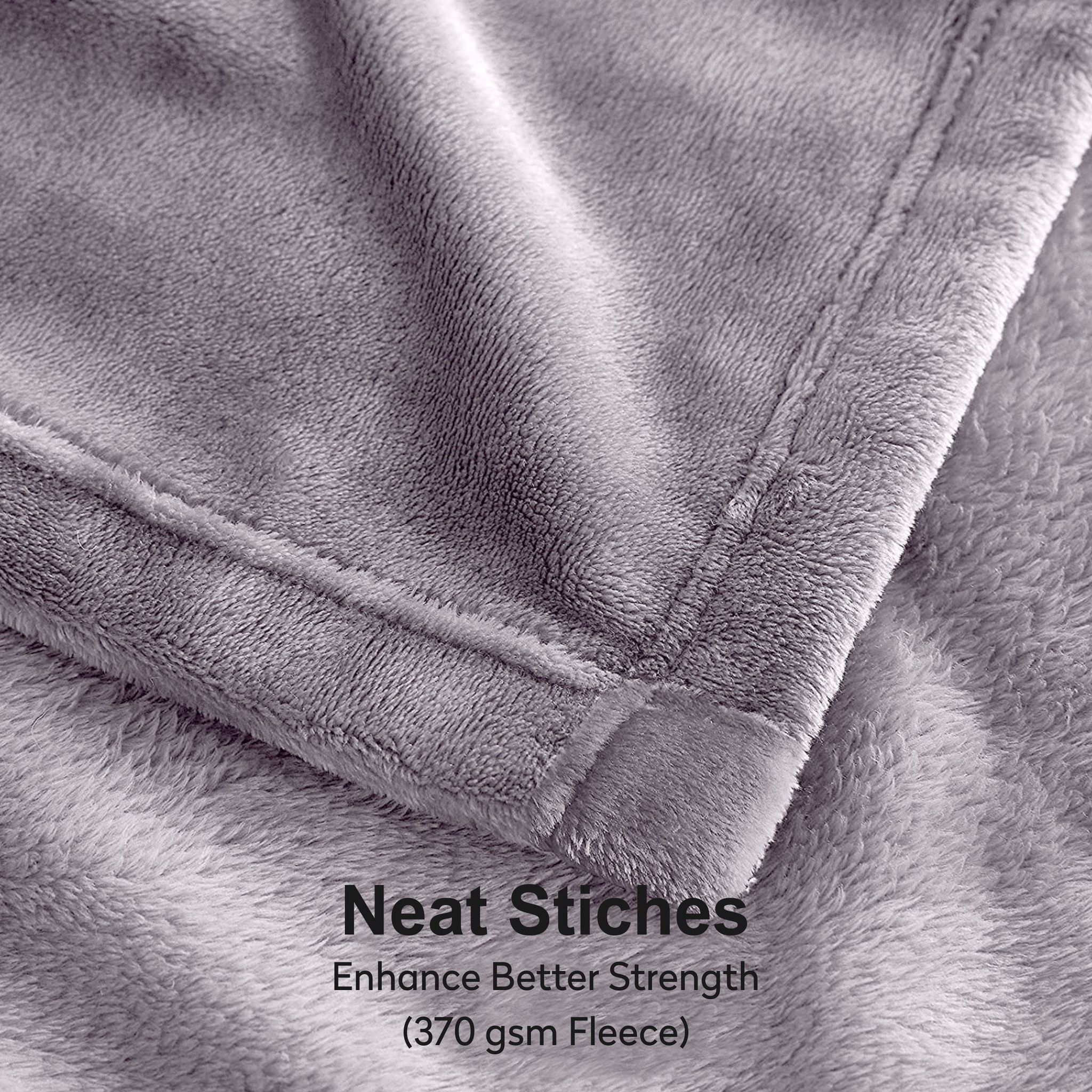 Soft Flannel Fleece Blanket Single Steel Gray