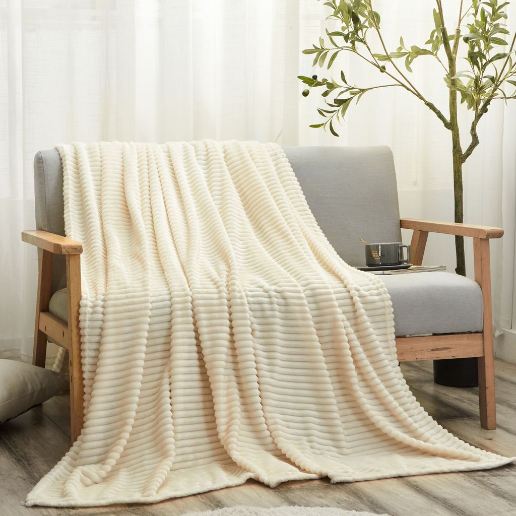 Soft Flannel Fleece Blanket Single Linen