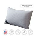 100% Down-Proof Cotton Wave Quilted Pillow 50x75 White