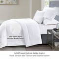 6-Piece Super Luxurious Italian Jacquard Fabric Comforter Set, King 260 x 240 cm, White