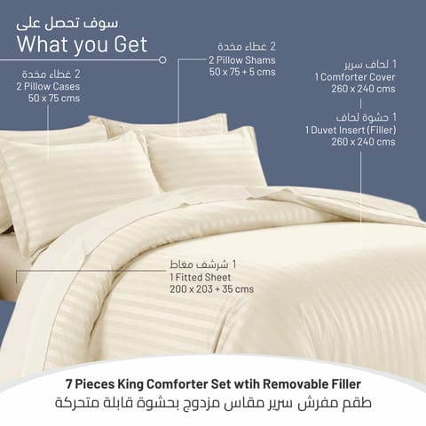 5-Piece King Size  Comforter Set  with Ruffled Border and Removable Filler, Turquoise