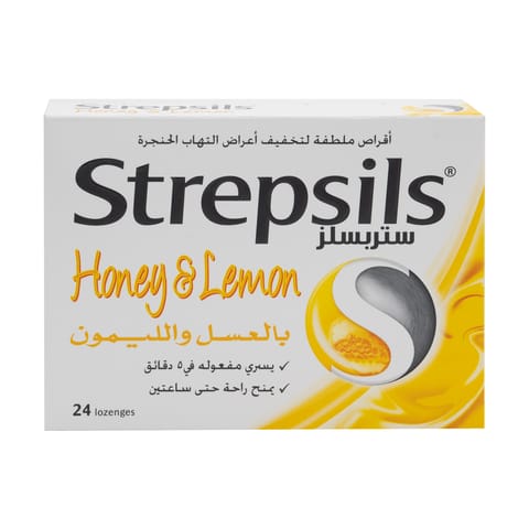 STREPSILS Honey & Lemon Lozenges 24 Pcs
