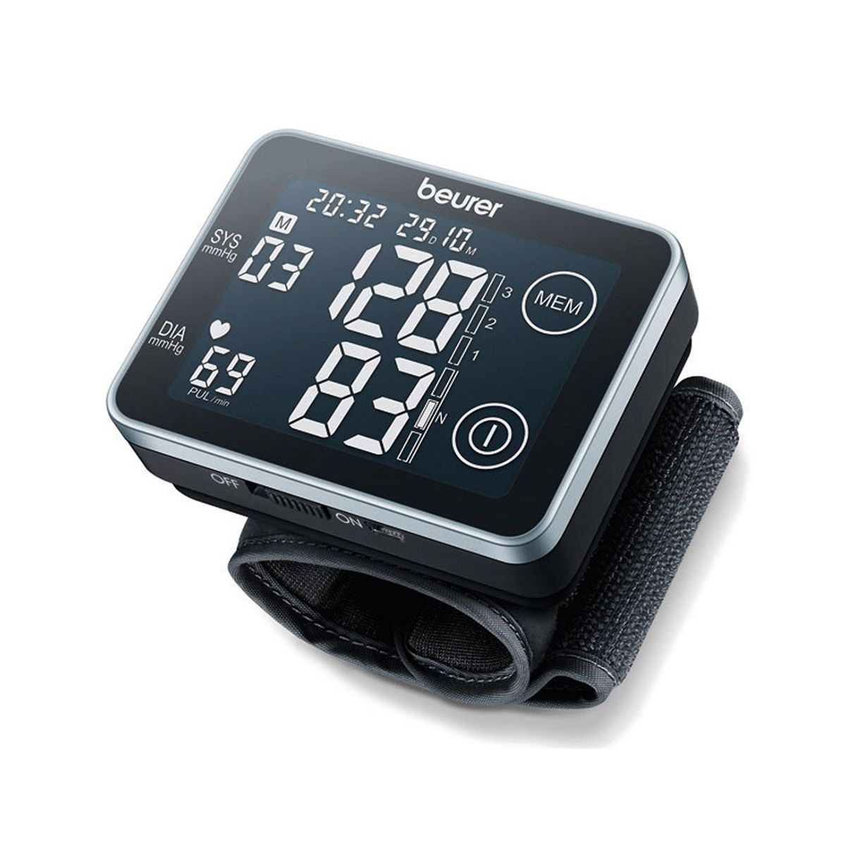 جهاز قياس ضغط الدم من المعصم شاشة تعمل باللمس BC 58
