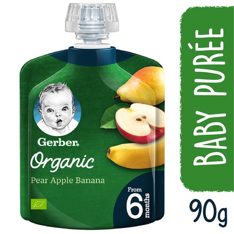 Organic Pear, Apple & Banana 90G From 6 Months