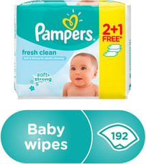 Fresh Clean Baby Wipes 64 Wipes 2+1 For Free