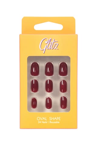 Press-On Nails Oval Russet Brown #6