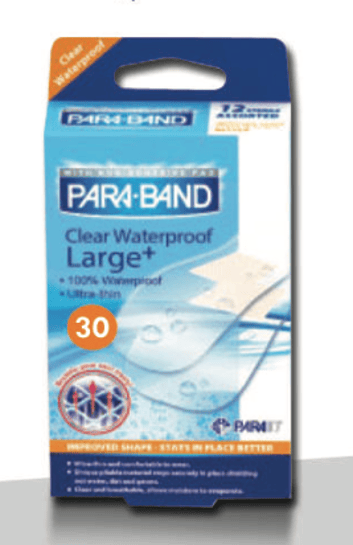 ParaBand Plaster Clear Waterproof 30