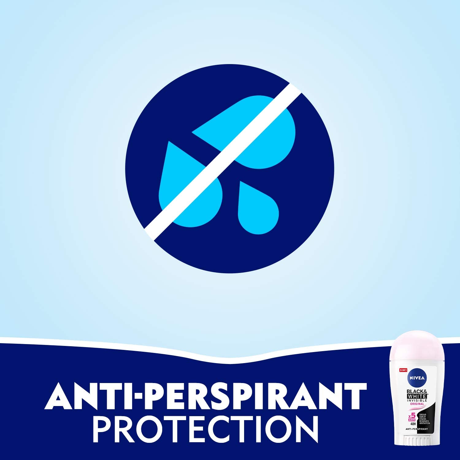 Anti-Perspirant Invisible For Black & White Original Deodorant Stick -40 ml