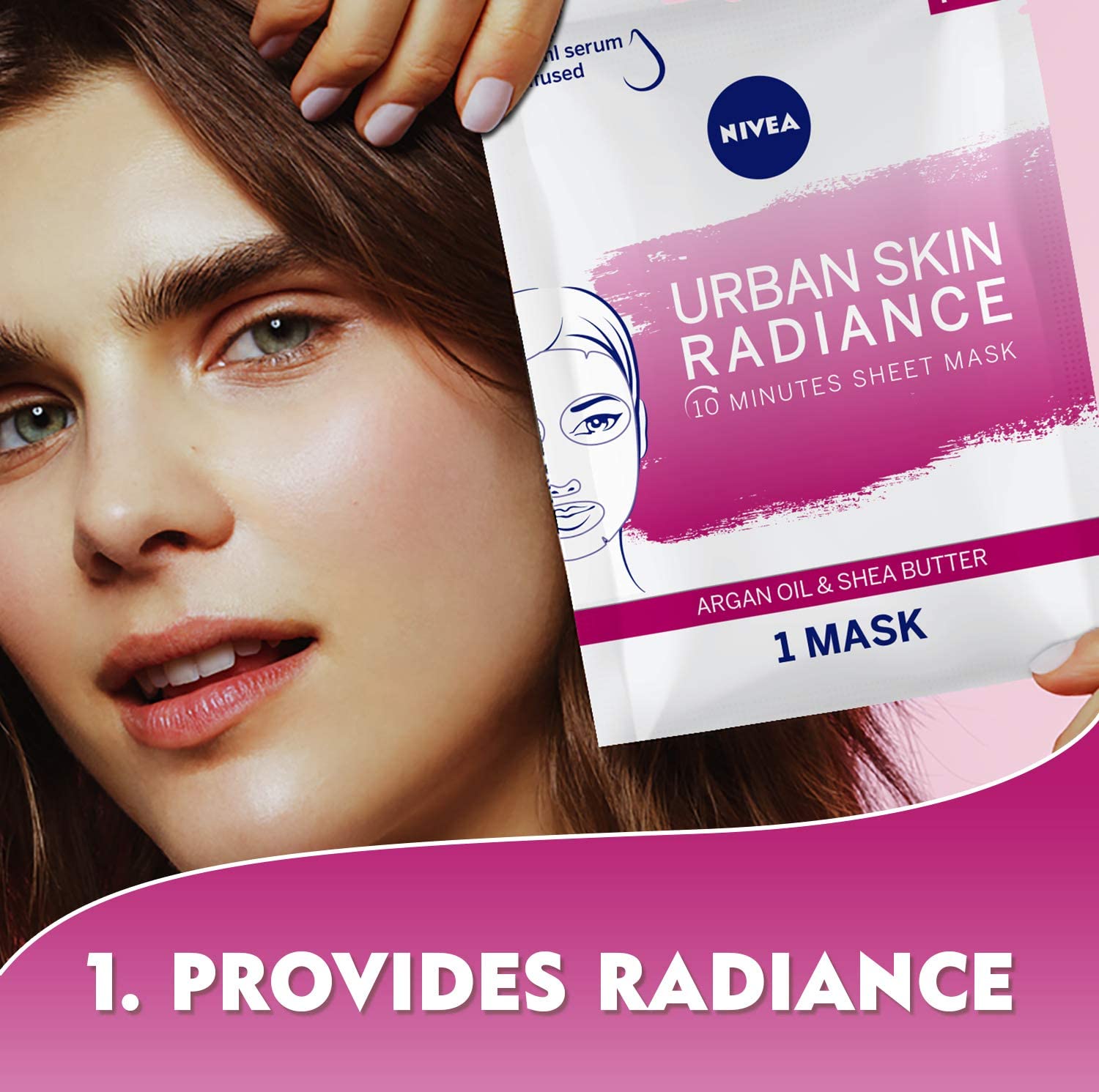 Urban Skin Radiance Face Sheet Mask Argan Oil & Shea Butter 1 Mask