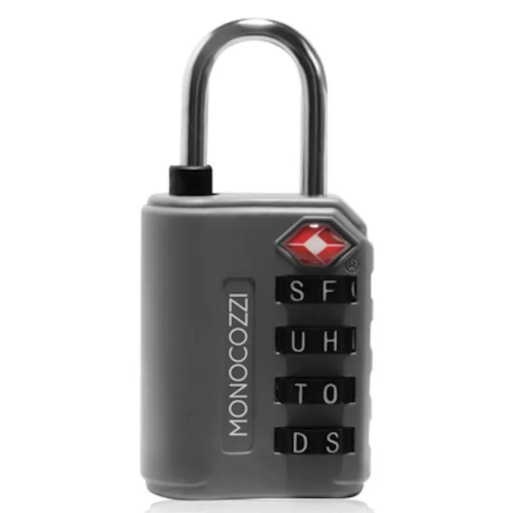Bon Voyage Portable Retractable Lock (4-Digits) Grey